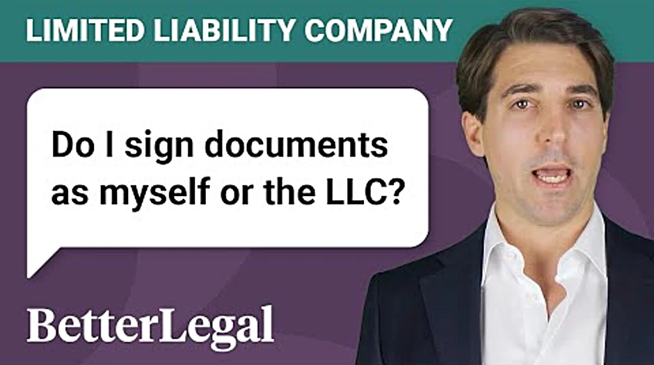 How do you sign an LLC check